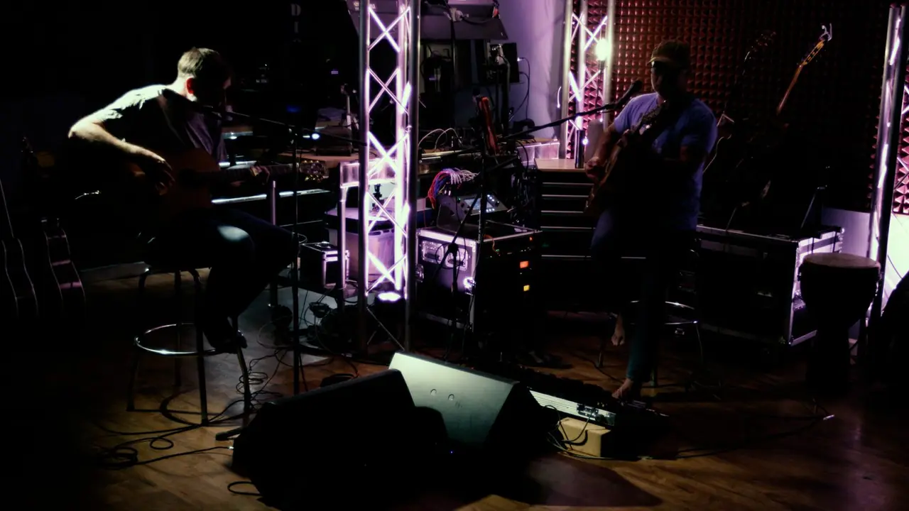 The Franco Project performing as an acoustic duo